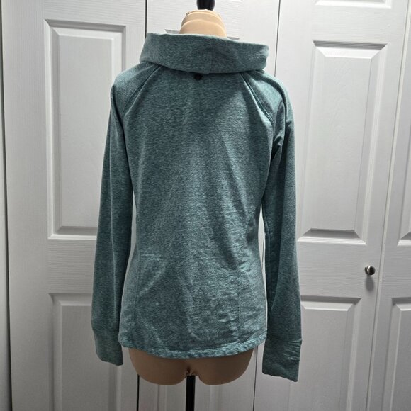 Athleta Coronada Funnel Cowl Neck Pullover Sweatshirt Blue Medium - Picture 2 of 4
